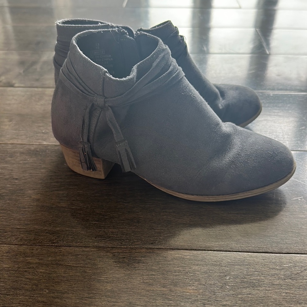 Grey booties size 13
